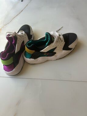 Nike Kids Multi-Color Sneakers - White, Black, Teal, Purple, Yellow, Green